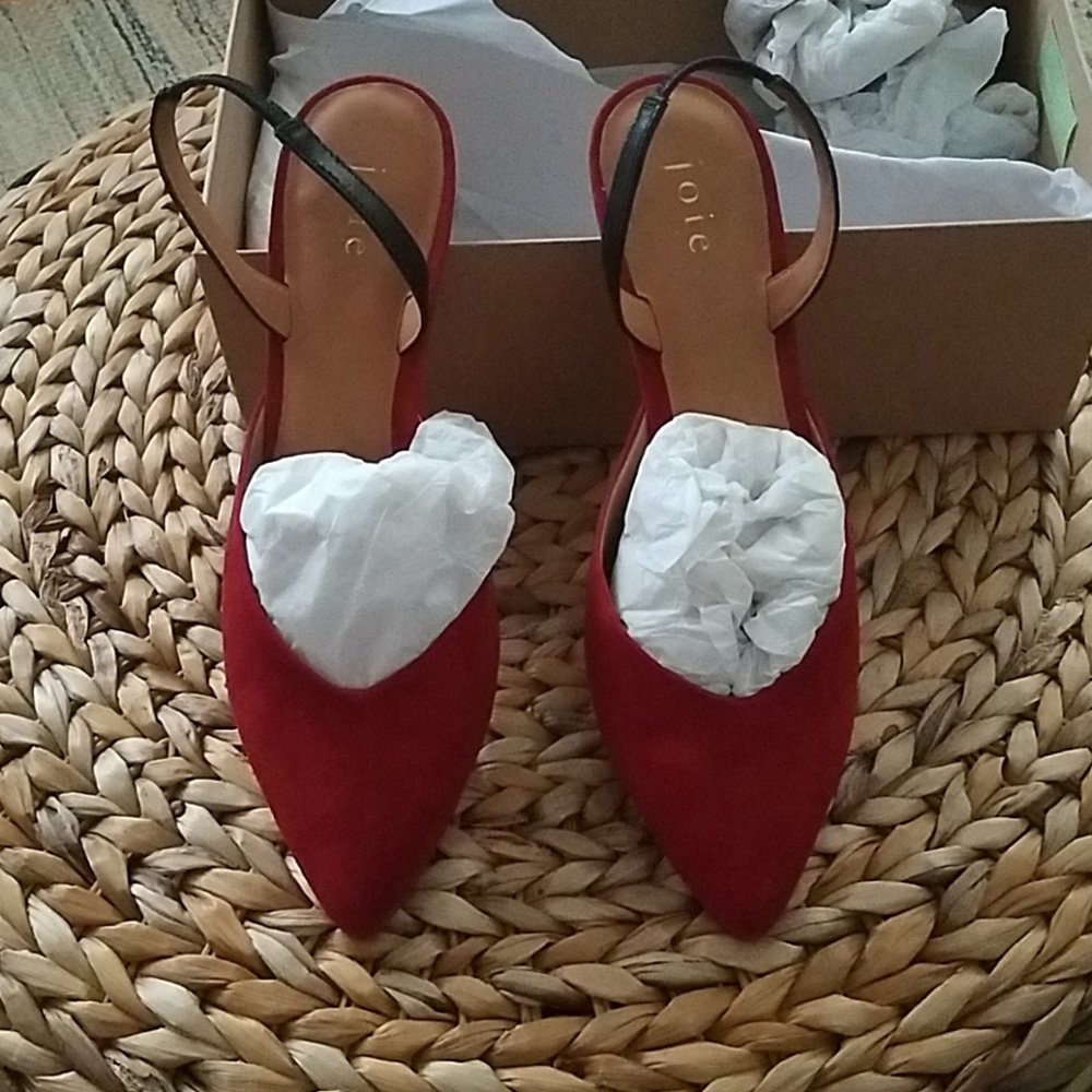Joie red suede slingback. Purchased at full price - Picture 6 of 8